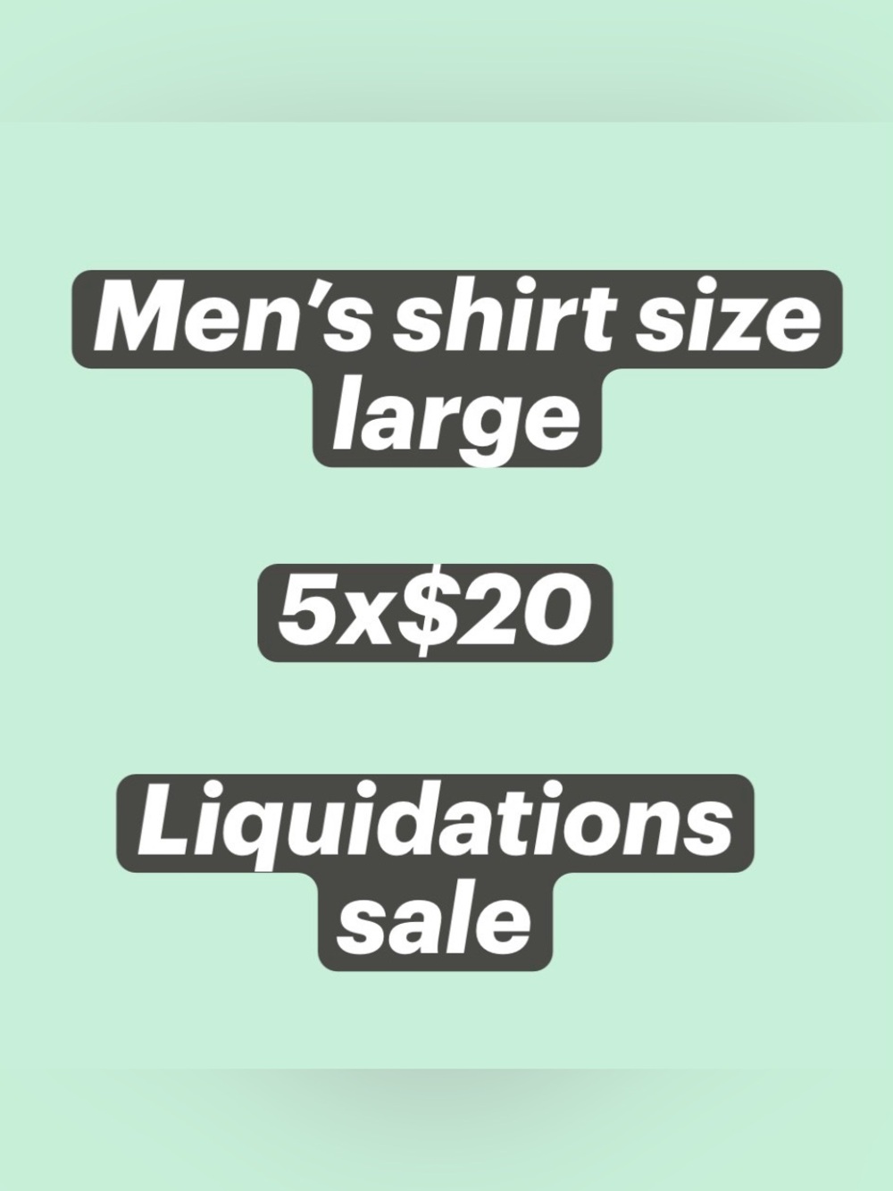 5 Men's Large Shirts